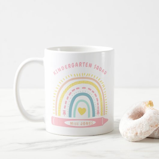 Mug Équipe D'Enfants Enseignant De Retour À L'École (Avec donut)