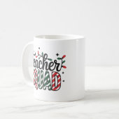 Mug Équipe d'enseignants de Noël Drôle de fête de Noël (Devant gauche)