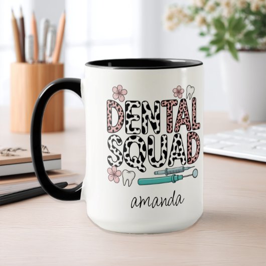 Mug Équipe Dentaire Nom Personnalisé
