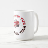 Mug Équipe d'intervention en décharge enflammée (Devant droit)