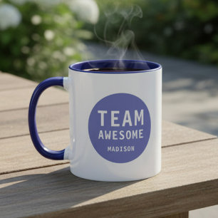Mug Équipe drôle Nom personnalisé Awesome Violet