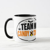 Mug Équipe drôle pas de maïs de Halloween (Gauche)