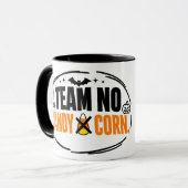 Mug Équipe drôle pas de maïs de Halloween (Devant gauche)