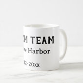 Mug Équipe du marié nom du garçon d'honneur date enter (Devant droit)
