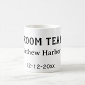 Mug Équipe du marié nom du garçon d'honneur date enter (Centre)