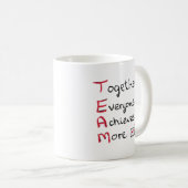 Mug Équipe - ensemble chacun réalise plus (Devant droit)