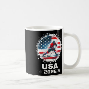 Mug Équipe États-Unis 2026 Drapeau Américain Hockey Ét