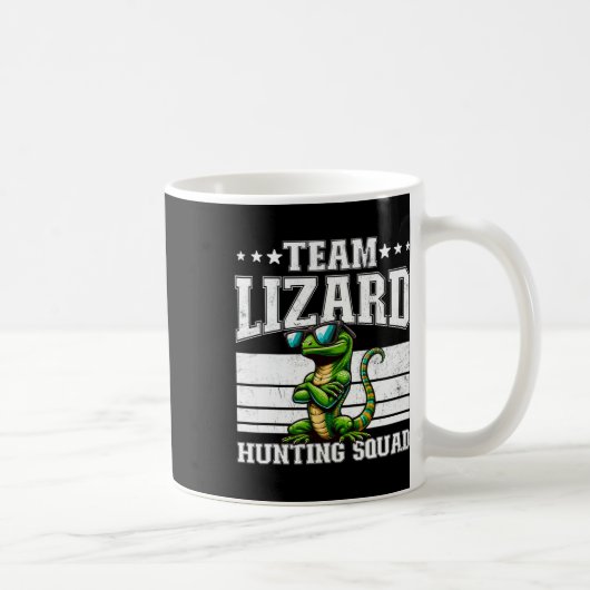Mug Équipe Lizard Hunter Squad Funny Retro Gecko Lizar (Droite)