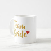 Mug Équipe Mariée Cœur Rouge (Devant gauche)