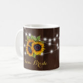 Mug Équipe mariée tournesol rustique phares mariage (Devant gauche)