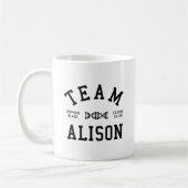 Mug Équipe noire orpheline Alison (Gauche)