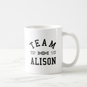 Mug Équipe noire orpheline Alison