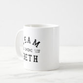 Mug Équipe noire orpheline Beth (Devant gauche)