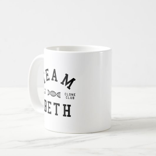 Mug Équipe noire orpheline Beth (Devant gauche)