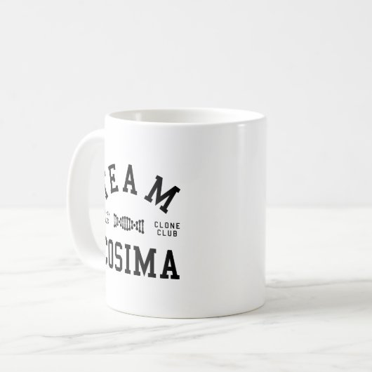 Mug Équipe noire orpheline Cosima (Devant gauche)