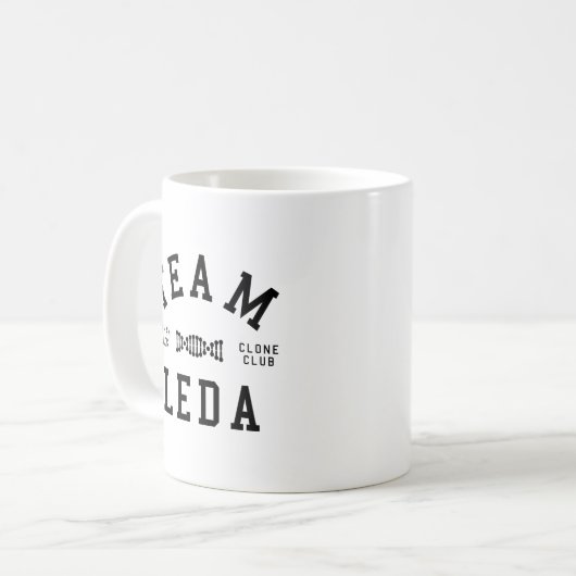Mug Équipe noire orpheline Léda (Devant gauche)