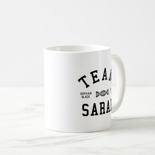 Mug Équipe noire orpheline Sarah (Devant droit)