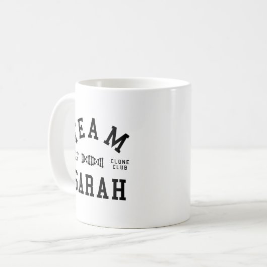 Mug Équipe noire orpheline Sarah (Devant gauche)