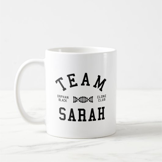 Mug Équipe noire orpheline Sarah (Gauche)