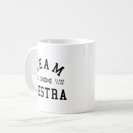 Mug Équipe noire orpheline Sestra (Devant gauche)
