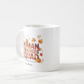 Mug Équipe RH personnalisée - Typographie d'automne (Devant gauche)
