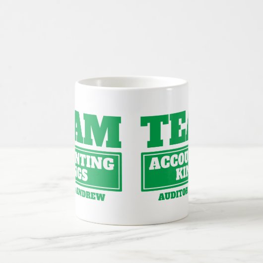 Mug Équipe verte personnalisez l'équipe et nommez la t (Centre)