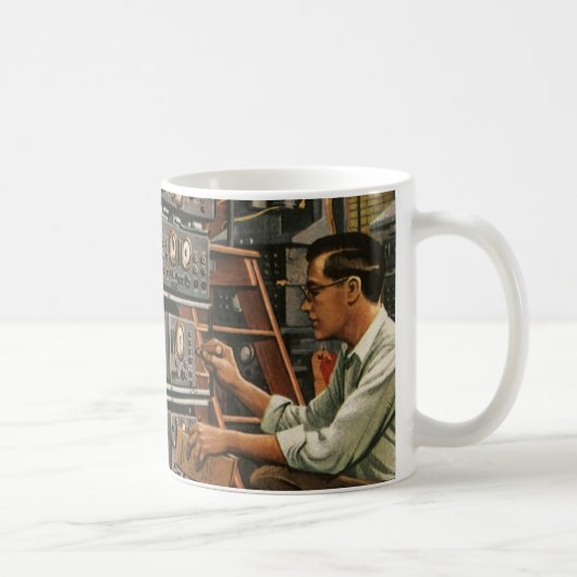 Mug Équipement de fixation vintage de technicien radio (Droite)