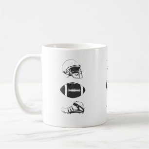 Mug Équipement de football américain Silhouette Casq