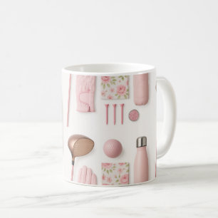 Mug Équipement de golf en rose pour Lady golfer