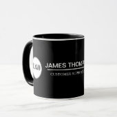 Mug Équipement de logo personnalisé pour l'employé de (Devant gauche)