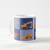 Mug Équipement lourd de transport - collage (Devant gauche)