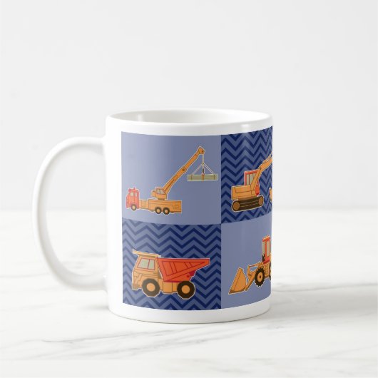Mug Équipement lourd de transport - collage (Gauche)