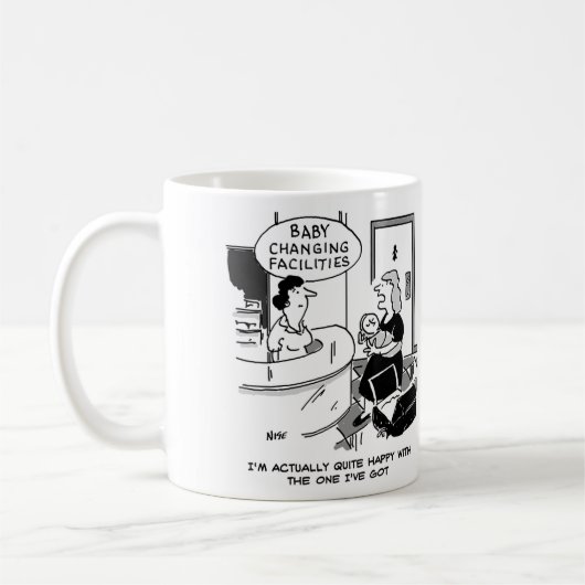 Mug Équipements pour changer les bébés. Nouvelle mère (Gauche)