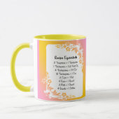 Mug Équivalents de mesure des recettes Pastel Floral M (Gauche)