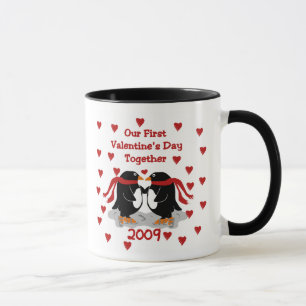 Mug Ęr jour de Valentines de pingouin 2009