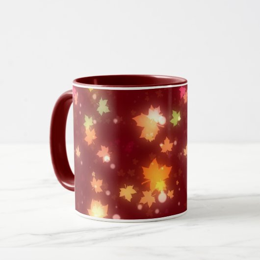 Mug Érable automne coloré feuille automne (Devant gauche)