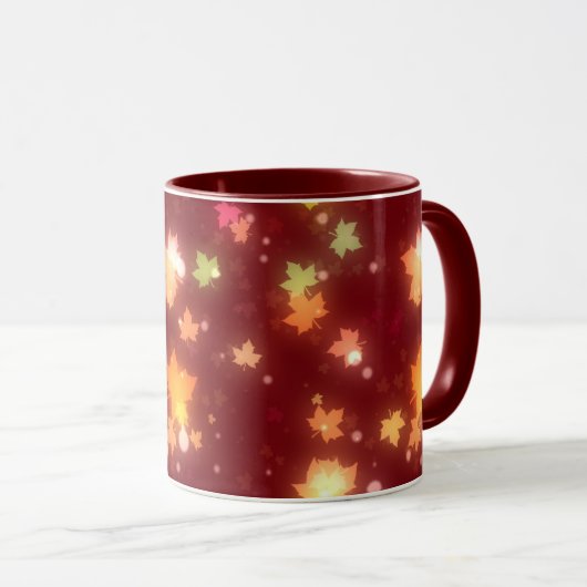 Mug Érable automne coloré feuille automne (Devant droit)