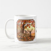 Mug Érable d'automne du cerf blanc (Gauche)