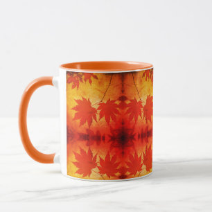 Mug Érable japonais script feuille automne