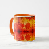 Mug Érable japonais script feuille automne (Devant gauche)