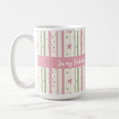 Mug Ère des Fêtes Coquette Rose Personnalisée (Gauche)