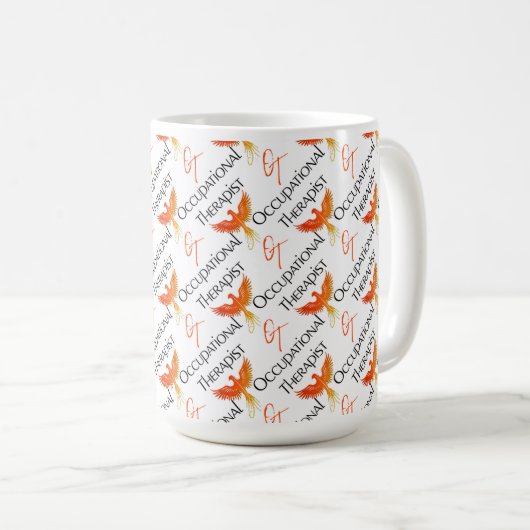 Mug ergothérapeute avec design Phoenix (Devant droit)