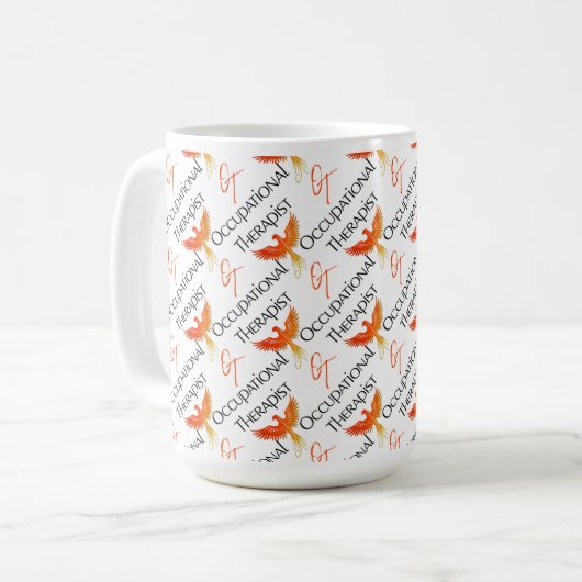 Mug ergothérapeute avec design Phoenix (Devant gauche)