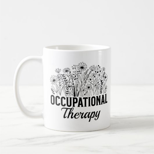 Mug Ergothérapie Fleur Ergothérapie OT (Gauche)