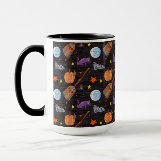 Mug Eric Carle | Caterpillar Black Halloween Motif (Gauche)