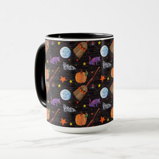 Mug Eric Carle | Caterpillar Black Halloween Motif (Devant gauche)