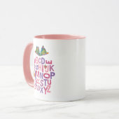 Mug Eric Carle | Motif de papillon alphabet (Devant gauche)