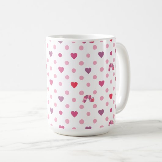 Mug Eric Carle | Valentine Heart Polka Dot Motif (Devant droit)