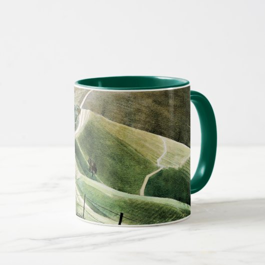Mug Eric Ravilious - Chalk Paths, célèbre oeuvre d'art (Devant droit)