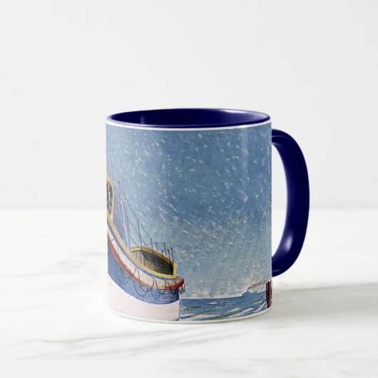 Mug Eric Ravilious - Lifeboat, (Devant droit)